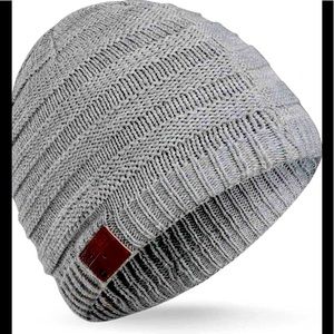 Grey Stripe Bluetooth Beanie Music Winter Hat for Outdoor